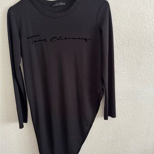 Black Asymmetrical Women's Top